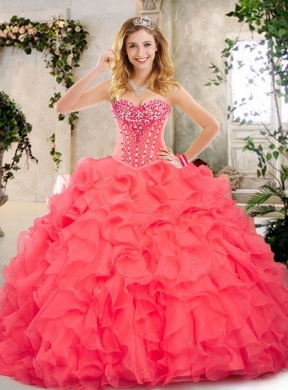 Beautiful Beading and Ruffles Sweet 16 Dresses  for 2016