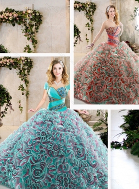 Hot Sale Beading and Ruffles Quinceanera Gowns with Sweetheart