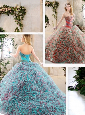 Hot Sale Beading and Ruffles Quinceanera Gowns with Sweetheart