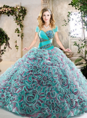 Hot Sale Beading and Ruffles Quinceanera Gowns with Sweetheart