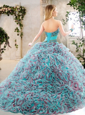 Hot Sale Beading and Ruffles Quinceanera Gowns with Sweetheart