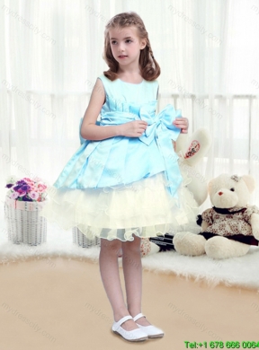 New Arrivals Bateau Beading Flower Girl Party Dresses in White