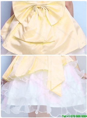 2015 Fall Perfect A Line Scoop Sashes and Bowknot Flower Girl Dresses