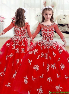 2016 Elegant Scoop Red Mini Quinceanera Dresses with Beading