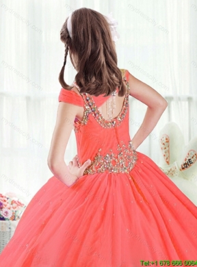 Beautiful Beading Ball Gown Mini Quinceanera Dresses for 2016