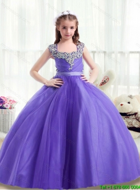 Classical Square Beading Mini Quinceanera Dresses with Cap Sleeves