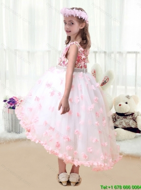 Latest  High Low Flower Girl Dresses with Appliques