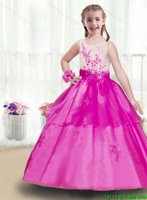 Latest Scoop Appliques Mini Quinceanera Gowns in Multi Color