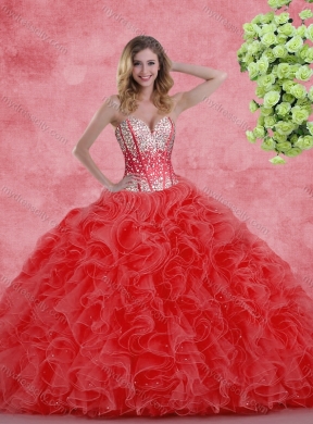 Cheap Ball Gown Sweetheart Princesita with Quinceanera Dress with in Red