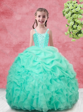 Gorgeous Ball Gown Beading Princesita with Quinceanera Dress in Apple Green for 2016