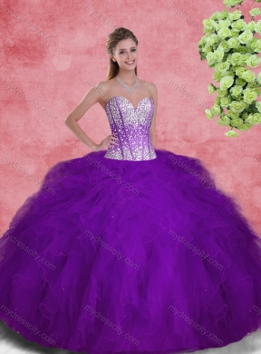 Hot Sale Wine Red Princesita with Quinceanera Dress with Beading and Ruffles