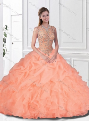 Inexpensive Scoop Princesita with Quinceanera Dress with Beading  for Fall