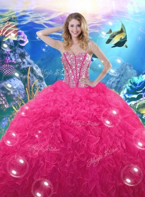 Lovely Ball Gown Princesita with Quinceanera Dress with Beading and Ruffles for 2016