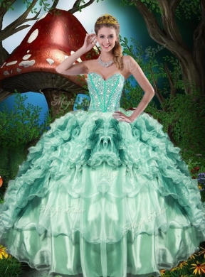 Pretty Ball Gown Princesita with Quinceanera Dress with Beading and Ruffles for 2016