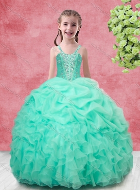 Pretty Ball Gown Sweetheart Beading Princesita with Quinceanera Dress in Apple Green for Spring