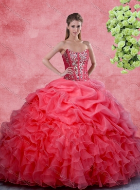 Pretty Ball Gown Sweetheart Beading Princesita with Quinceanera Dress in Apple Green for Spring