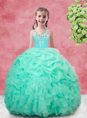 Spring Classical Ball Gown Pick Ups Princesita with Quinceanera Dress in Apple Green