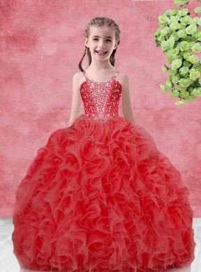 Wonderfu Floor Length  Princesita with Quinceanera Dress with Beading and Ruffles for Winter