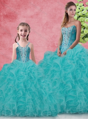 Wonderful Ball Gown Sweetheart Beading Princesita with Quinceanera Dress in Coral Red