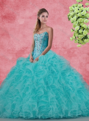 Wonderful Ball Gown Sweetheart Beading Princesita with Quinceanera Dress in Coral Red