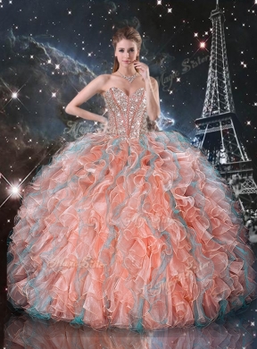 Gorgeous Ball Gown Princesita with Quinceanera Dress with Beading and Ruffles for Fall