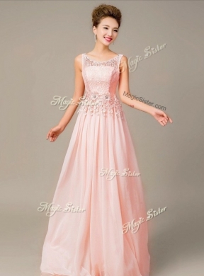 Beautiful Scoop Empire Prom Dresses with Appliques and Lace