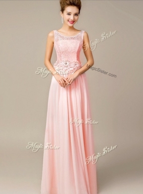 Beautiful Scoop Empire Prom Dresses with Appliques and Lace