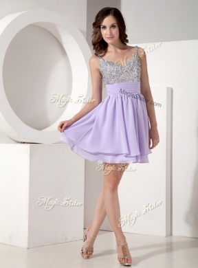 Pretty Sweetheart Beading Lavender Short Prom Dress