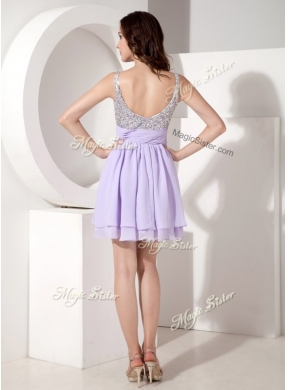 Pretty Sweetheart Beading Lavender Short Prom Dress