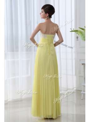 Low Price Sweetheart Floor Length Beading Prom Dress for Graduation