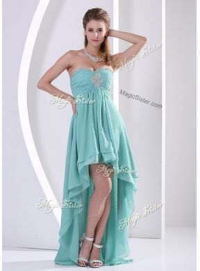 Low Price Sweetheart High Low Prom Dress with Beading