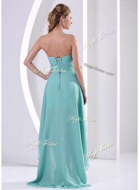 Low Price Sweetheart High Low Prom Dress with Beading