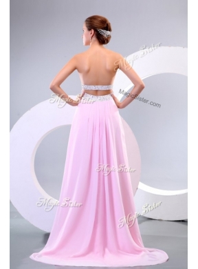 2016 CheapEmpire Brush Train Beading Bridesmaid Dress