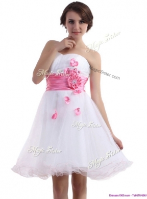 Cheap A Line Sweetheart Bridesmaid  Dresses with Hand Made Flowers