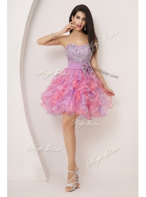 CheapShort Sweetheart Beading and Bowknot Prom Gowns