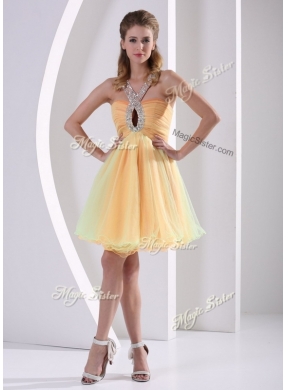 2016 Cheap Straps Mini Length Beading Prom Dresses