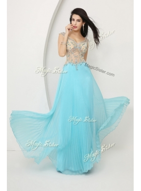 2016 Wonderful Empire Straps Designer Prom Dresses with Beading