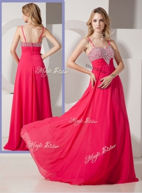 Brand New Style Spaghetti Straps Prom Dresses with Beading