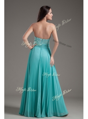 Classical Empire Strapless Turquoise Long Discount Evening Dress