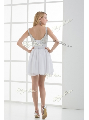 Fashionable Straps Sequins Short Designer Prom Dress for Graduation