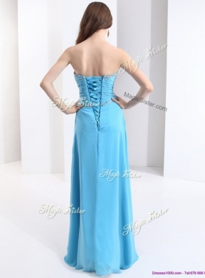 Fashionable Sweetheart Designer Prom Dresses with Beading and High Slit For 2016