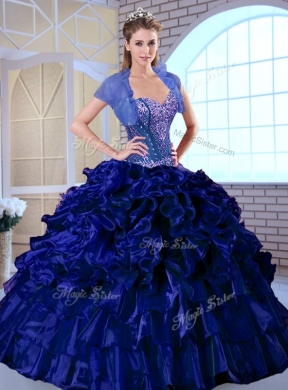 Luxurious Ball Gown Sweetheart Quinceanera Dresses with Ruffles and Appliques