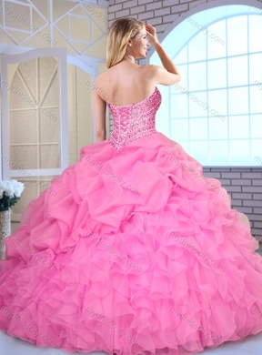 Pretty Ball Gown Sweetheart Beading and Pick Ups Quinceanera Gowns