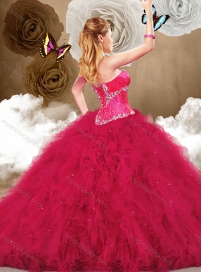 Inexpensive Sweetheart Ball Gown Quinceanera Dresses with Ruffles