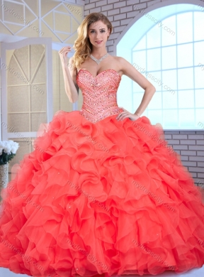 Lovely Sweetheart Quinceanera Dresses with Beading and Ruffles