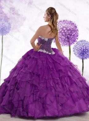 Low Price Ball Gown Sweetheart Quinceanera Dresses with Ruffles and Sequins