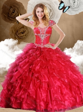 Beautiful Ball Gown Sweetheart Quinceanera Dresses with Beading and Ruffles