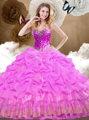 Best Ball Gown Sweet 16 Dresses with Beading and Pick Ups