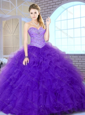 Brand New Style Ball Gown Sweet 16 Dresses with Beading and Ruffles