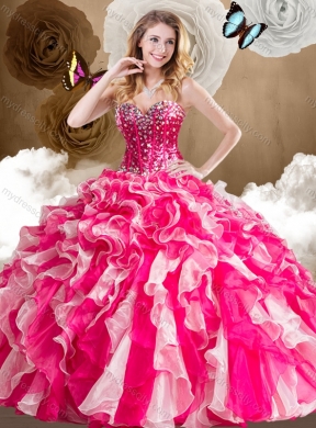 Discount Beading and Ruffles Quinceanera Dresses in Multi Color